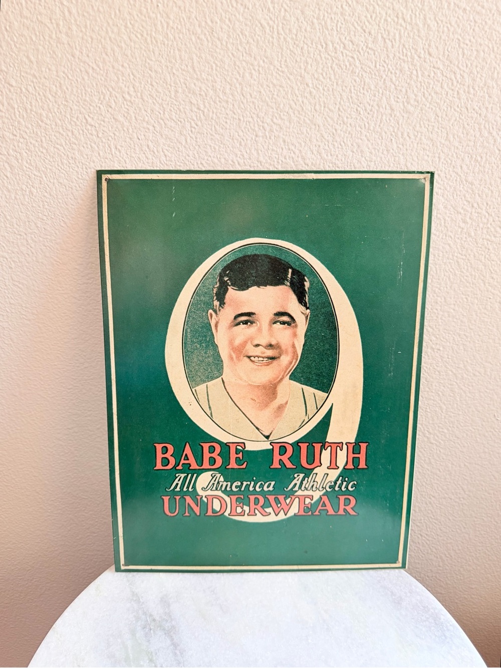 Babe Ruth Tin Sign